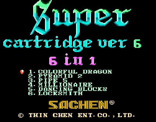 [FC]游戏合卡6超级6合1亚洲版合卡